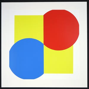 Hans van Westen - Zeefdruk, Abstracte compositie kopen? Bied vanaf 1!