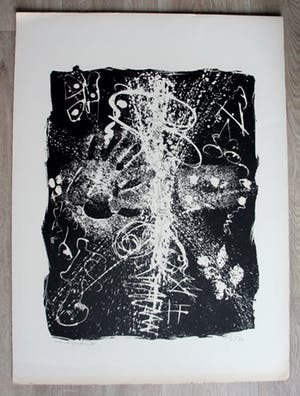 Piet van Stuivenberg - Litho: Abstracte compositie - 1960 kopen? Bied vanaf 45!