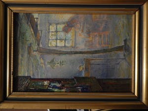 Niet of onleesbaar gesigneerd - impressionistisch werk van binnenzijde huis kopen? Bied vanaf 10!