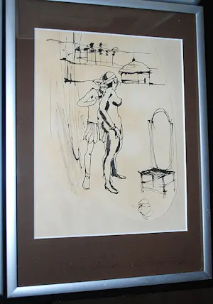 Robert Nix - 4 Afrikaanse werktekeningen uit 1969 kopen? Bied vanaf 80!