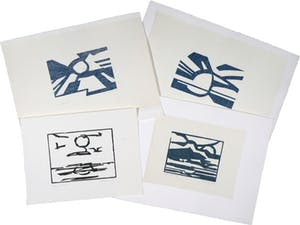 Paul Overhaus - Houtsnede, Lot van vier voorstellingen kopen? Bied vanaf 1!