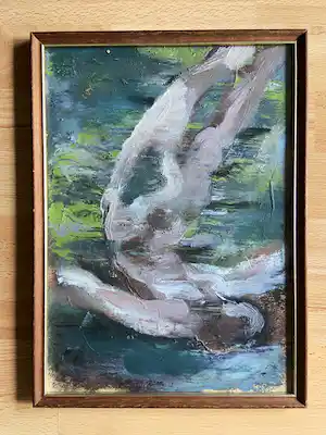 Dolf Henkes - Vrouw duikt of zwemt in water vendu pour 140€ !