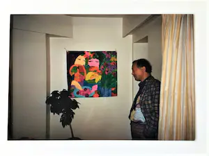 Walasse Ting - Werkt in Atelier Sam Francis - 5 originele foto's - 3 professionele dia's kopen? Bied vanaf 60!