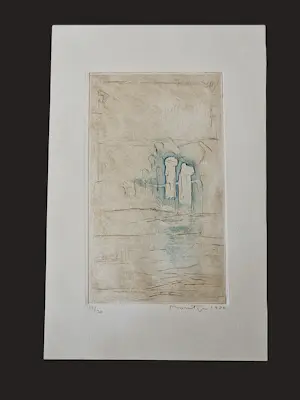 Jan Montyn - in 1982 gemaakte Ets & Aquatint - landschap met figuren - kleine oplage (30) kopen? Bied vanaf 63!