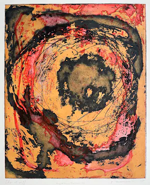 Eduard Franoschek - Egozentrum - Große signierte Farbradierung - e.a. Exemplar 1965 - Informel kopen? Bied vanaf 180!