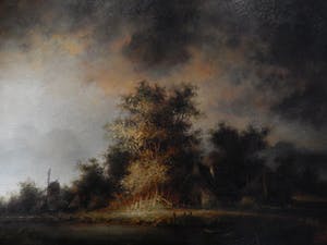 Niet of onleesbaar gesigneerd - Landschapwerk van een onbekende meester -GROOT- kopen? Bied vanaf 10!