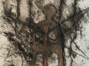 Anton Heyboer - Ets - geen lijst, wel op harde achtergrond kopen? Bied vanaf 75!