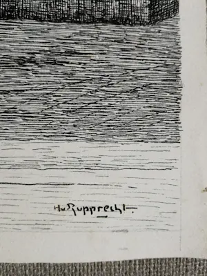Henri von Rupprecht - Pentekening kopen? Bied vanaf 10!