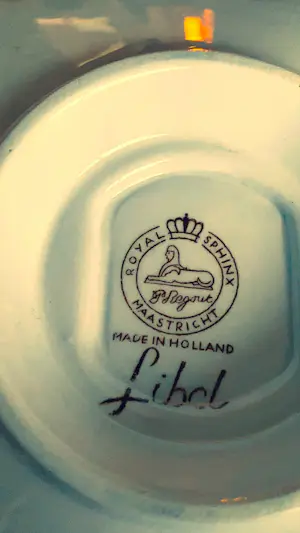 De Sphinx - Royal Sphinx sauskom met deksel – decor “Libel” – Maastricht – jaren ’60 kopen? Bied vanaf 27!