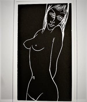 Ota Janecek - Tsjech. alleskunner - Jaren 60 E.A. Linosnede - gestileerd Naakt - potloodgesrd kopen? Bied vanaf 60!