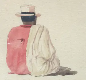 Gilbert Rakoto - AQUAREL 1960 GILBERT RAKOTO 1906-1967 MADAGASKAR INGELIJST GESIGNEERD kopen? Bied vanaf 60!