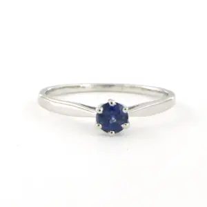 Acheter14k gouden solitaire ring met saffier tot. 0.26ct - 1.5 gram - ringmaat 17.25/54? Enchérissez de 140!