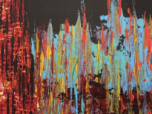 John Foppen - City Vieuw By Night......# K04. Diptych .XL. GROOT. kopen? Bied vanaf 195!