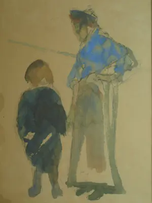 AcheterMaarten Jungmann - Ingelijste aquarel , Twee figuren....? Enchérissez de 50!