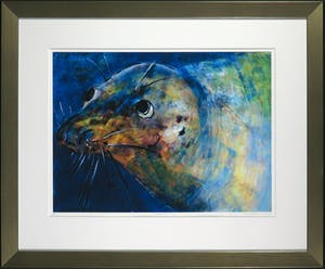 Maya Wildevuur - Zeefdruk, Zeehond - Ingelijst kopen? Bied vanaf 60!