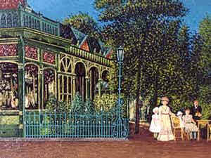 K.P.  van der Mei - Zomerzorg - Olieverf op doek, Ingelijst verkocht voor € 80!