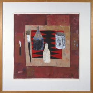 Betty Scheer - Linosnede, Stilleven met conservenblik - Ingelijst kopen? Bied vanaf 1!