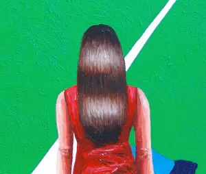 Gerard Boersma - Voetbalkous Aan Veldkant (Vrouw genietend van schilderij Raoul de Keyser) kopen? Bied vanaf 125!