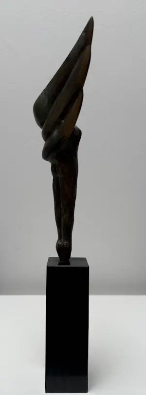 Ruurd Hallema - bronzen sculptuur | 'Engel' | Hardstenen sokkel kopen? Bied vanaf 350!