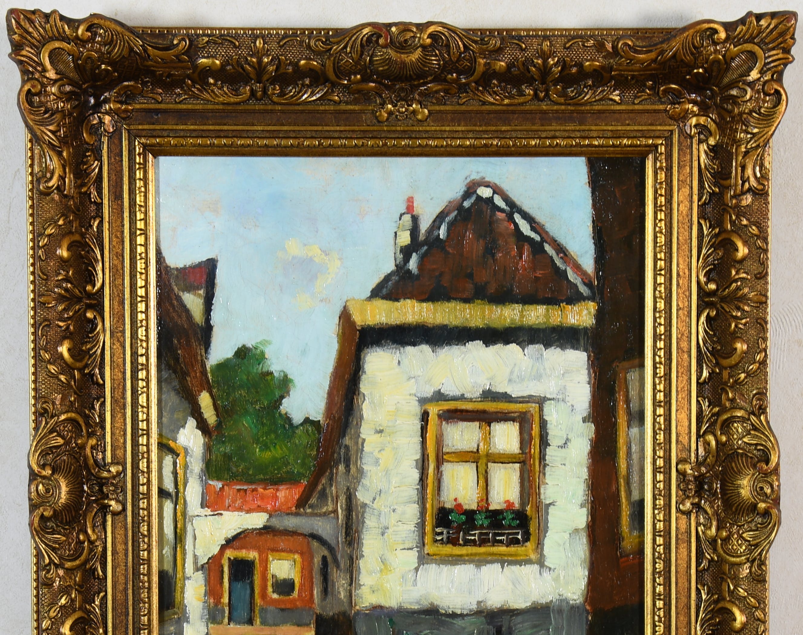 Adriaan Terhell - (1863-1949) - "Oud Woonhuis met Bloemen in Venster"-olieverf op doek-gesigneerd. kopen? Bied vanaf 70!
