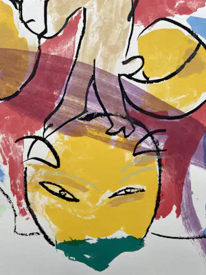 Anton Vrede - handgesigneerde litho | 'Zonder titel' | 1997 kopen? Bied vanaf 1!