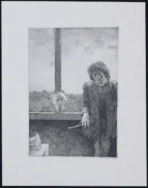 Henk van der Haar - Ets, Fluitspeler kopen? Bied vanaf 30!