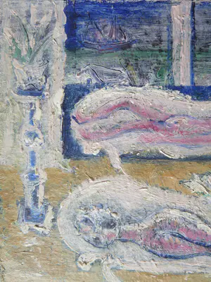 Armand Bouten - Twee naakte figuren in een interieur, uitkijkend op zee kopen? Bied vanaf 650!