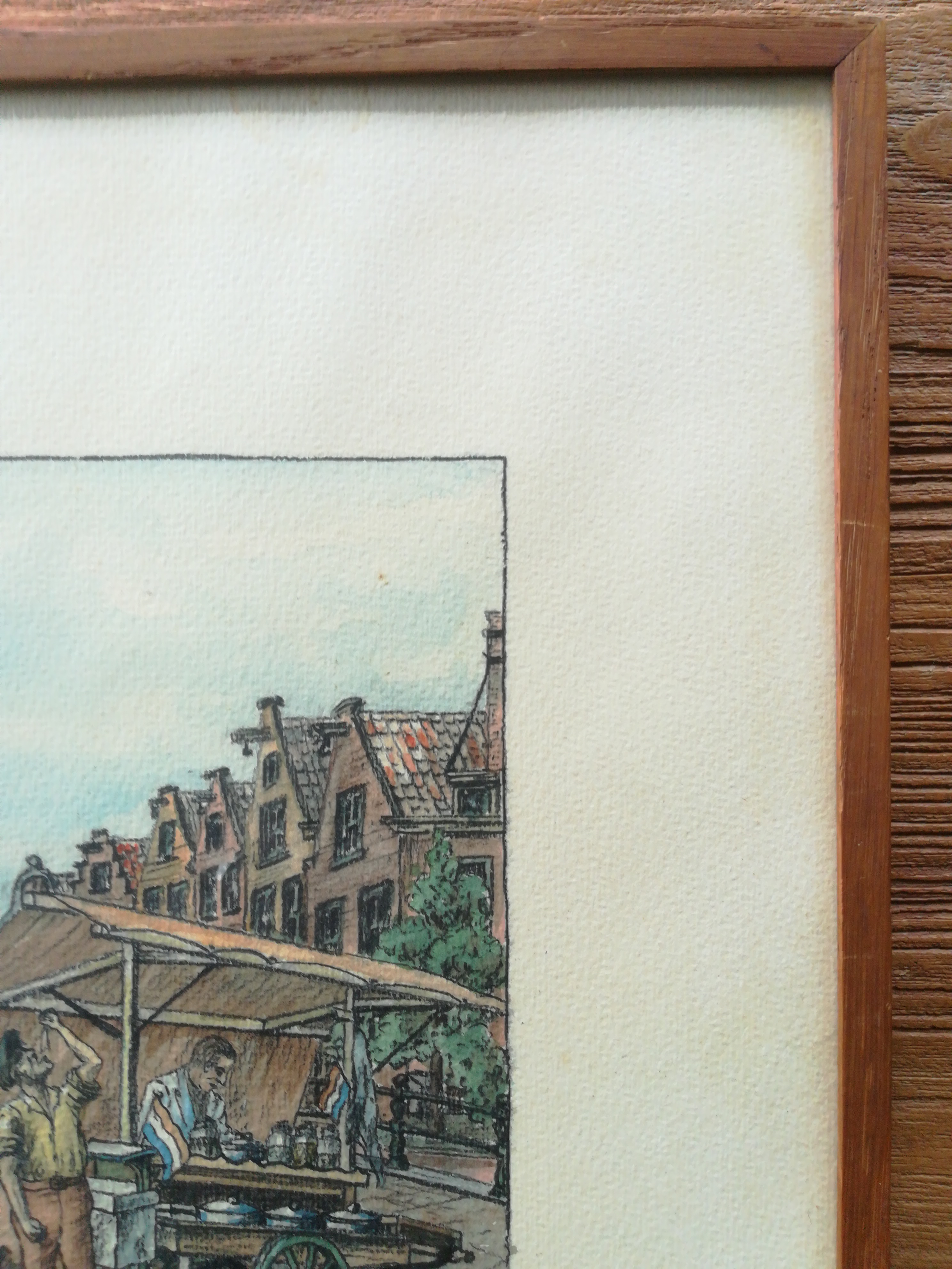 Niet of onleesbaar gesigneerd - Viskraam in Amsterdam  kopen? Bied vanaf 1!