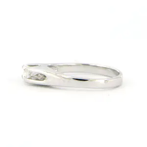 14k witgouden solitair ring bezet met briljant geslepen diamant tot. 0.18ct kopen? Bied vanaf 250!