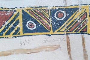 Carla Raadsveld - Zeefdruk op geschept papier: "Afrika I" - Ingelijst kopen? Bied vanaf 35!