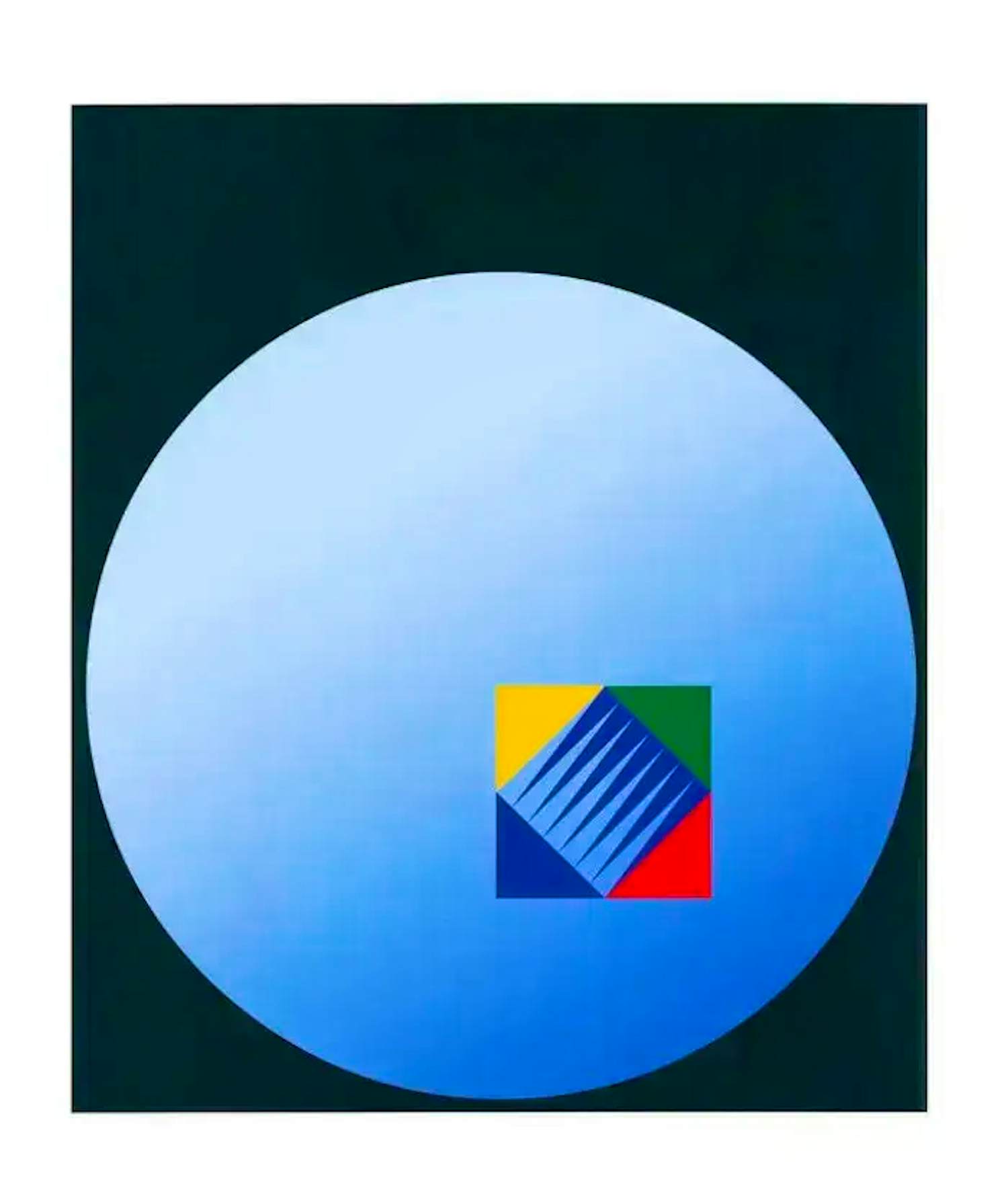 Friedrich Geiler - Kleurenzeefdruk GEOMETRISCHE COMPOSITIE Handgesigneerd kopen? Bied vanaf 79!