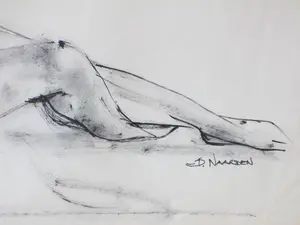 Isaac Naarden - Zittend Naakt - Inkttekening kopen? Bied vanaf 1!