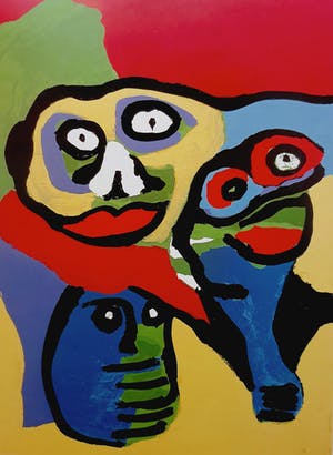 Karel Appel - Caracas, zeefdruk (netjes ingelijst, groot) kopen? Bied vanaf 1495!