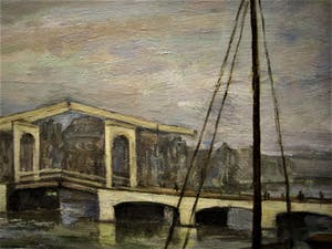 Ronald Terpstra - Verstild olieverf "Amsterdam de Amstel en Magere Brug" gesigneerd kopen? Bied vanaf 10!
