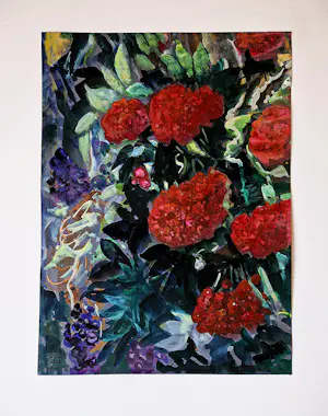 Chris Le Roy - Jaren 30 Aquarel op papier "bloeiende Hortensia" gesigneerd - losbladig kopen? Bied vanaf 38!