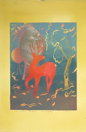 Marjan Jaspers - Linosnede op papier, La Selva Ombre kopen? Bied vanaf 35!