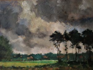 Niet of onleesbaar gesigneerd - Prachtig impressionistisch olieverf "Herfstlandschap" gesigneerd kopen? Bied vanaf 10!