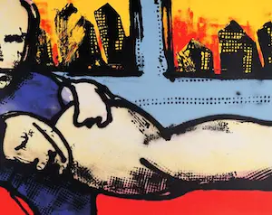 Herman Brood - Kleurenzeefdruk METROLOVERS Handgesigneerd---GROOT!!! kopen? Bied vanaf 599!