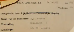 Gerard Koster - Olieverf op doek: Groningen 1 - 1975 kopen? Bied vanaf 1000!