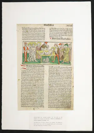 Anton Koberger - Wiegedruk en houtsnede, Blad uit de Legenda aurea, 'Machabea' kopen? Bied vanaf 1!