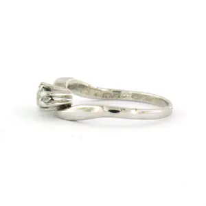 14k wit gouden ring bezet met briljant geslepen diamanten tot. 0.32ct kopen? Bied vanaf 425!