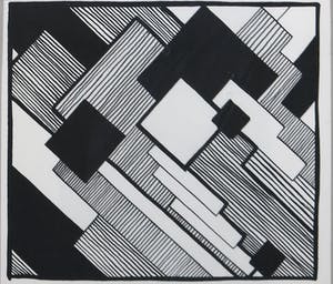 Thilo Maatsch - Houtsnede, Abstracte compositie - Ingelijst kopen? Bied vanaf 70!