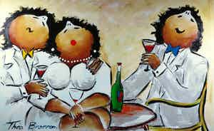 Theo Broeren - Acryl op doek, Jammer dan (Zeer Groot) verkocht voor € 100!