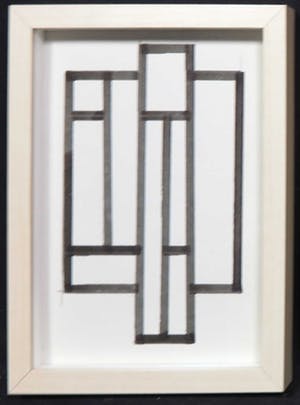 Siep van den Berg - Lot van drie tekeningen met stift en potlood, Abstracte compositie - Ingelijst kopen? Bied vanaf 120!