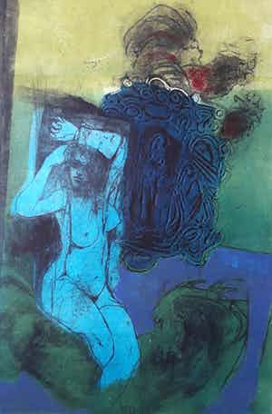 Ru van Rossem - Romance de la pena negra, aquatint ets met reliëfdruk (1e druk, groot) verkocht voor € 150!