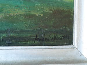 Andre van der Vossen - Ingelijst olieverf op doek , Boerenlandschap – ca. 1940 kopen? Bied vanaf 1!