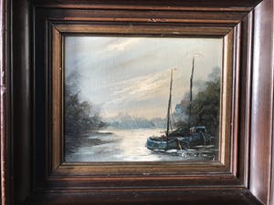 Niet of onleesbaar gesigneerd - Boten bij schemering kopen? Bied vanaf 10!