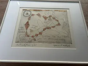 Anton Heyboer - Twee vrouwen ets ingekleurd 1985 kopen? Bied vanaf 165!