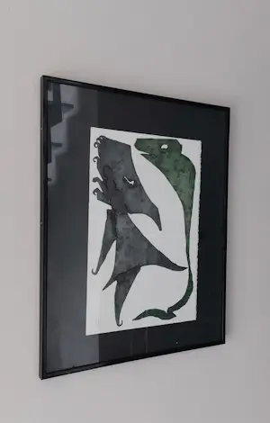 Reinhoud D'Haese - kleurenets, Titel: Rouw, CoBrA, oplage 40 stuks, ingelijst kopen? Bied vanaf 160!