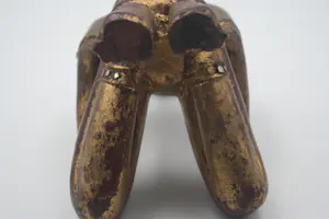 Niet of onleesbaar gesigneerd - Prachtige Zeldzame Oude Vergulde Houten Monnink (20e eeuw) (1) - Hout Verf Glas kopen? Bied vanaf 1!